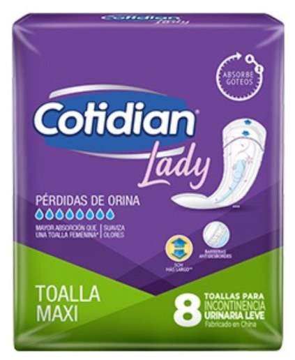 COTIDIAN TOALLA FEM MAXI x8
