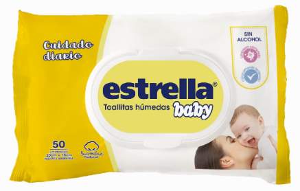 ESTRELLA TOALLA CUIDADO DIARIO x50