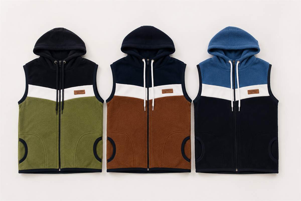 Chaleco polar con capucha